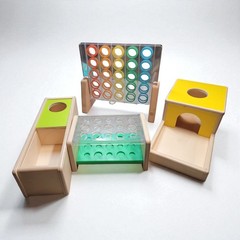 Lot of 4 LOVEVERY Montessori Wooden Toys Development Puzzle Replacements *Read