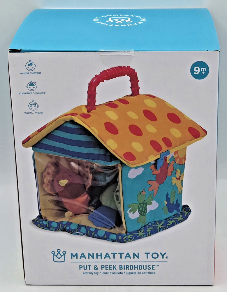 NEW Manhattan Toy Put & Peek Birdhouse Soft Activity Baby Toy FREE SHIP