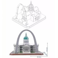 Jefferson National Expansion Memorial US 3D Paper Puzzle Building Model Toy gift
