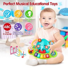 Baby Piano Toy Light Up Music Keyboard Early Learning Infant Gift