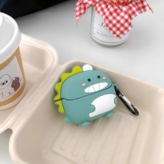 Cute Dinosaur Case for Galaxy Buds 3 Pro/Buds3 Case Cover, Funny Green Dinosaur