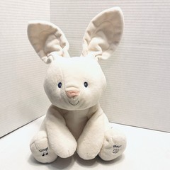 Gund The Bunny Animated Plush Stuffed Animal Baby Flora Plays Peek A Boo 12in