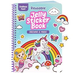 Unicorn Sticker Book – 50 Reusable Stickers for Girls – Unicorns and Magic