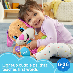 Fisher-Price Laugh & Learn Smart Stages Sis Puppy Plush Learning Toy for Baby