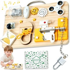 Wooden Busy Board Montessori Toys for Toddlers and Educational Sensory Busy B…