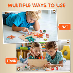 Montessori Toys for 3-5 Year Old, Educational Math Manipulatives Learning Toy…
