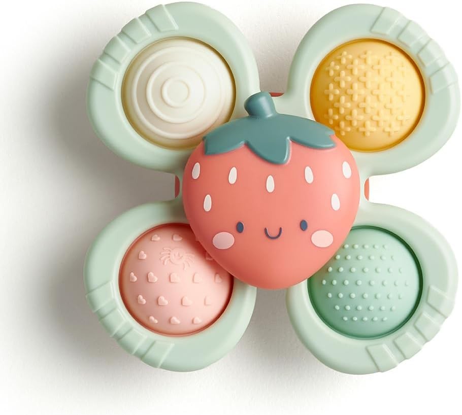 Itzy Ritzy Strawberry Fidget Popper Travel Bath Toy