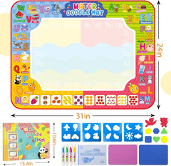 Water Doodle Mat 32×24″, Magic Drawing Toy for Kids Ages 3-8 Gift