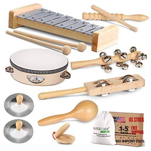 Toddler Musical Instruments, Eco Friendly Musical Set The Original Wood Color
