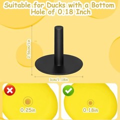 20Pcs Plastic Duck Holder Car, Rubber Plug Ducks Display Black 20 pcs