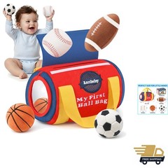 Baby Toys Fabric Sensory Balls Musical Mirror Sports Bag Gift 0-12M