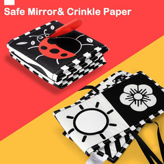 Black and White Baby Toys, Tummy Time High Contrast Newborn Toys 0-3 Months, Sof