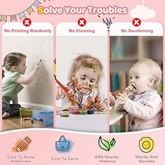 Kikidex Magnetic Drawing Board, Toddler Girl Toys for 1-3 Year Old, Doodle Bo…