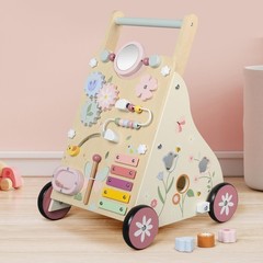 Wooden Baby Walker, Baby Push Walker, Push Walker Toys for Babies Learning to…