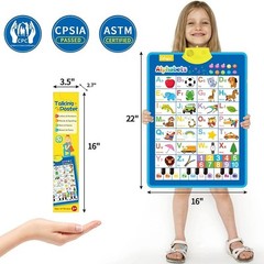 Talking Alphabet Wall Chart Kids Educational Toy ABC 123 Music Learning