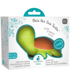 caaocho Pure Natural Rubber Bath Toy – Mele The Sea Turtle – Hole Free 1 EA
