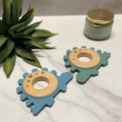 Dinosaur Teether Baby Toy, Sensory Baby Toy, Dinosaur Teething Toys