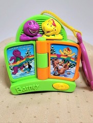 Vintage Mattel Barney & Friends Take-Along Musical Songbook Stroller Toy