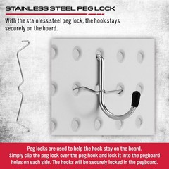 Ultimate 121-Piece Pegboard Hooks Set, Pegboard Accessories with Metal Hooks,…