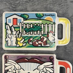 VTG J&J Baby Bear, Sleepy Bunny, & Wet Willy Vinyl Bath Book ‘82/‘83 (Lot Of 3)