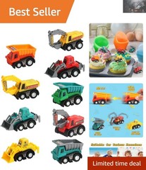 Toddler Pull-Back Construction Toy Cars Set – 9 Mini Vehicles for Imaginative…