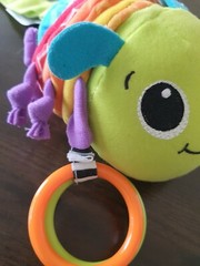 Infantino Pull Down Green Multicolor Caterpillar Music Playing Ring Toy Baby