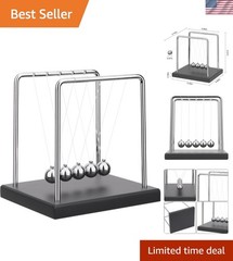 Newtons Cradle Balance Balls Science Physics Gadget Desktop Decoration Kineti…