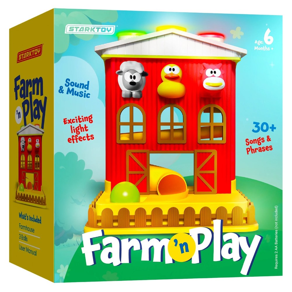 Farm ‘n Play Pound A Ball Barn House, Interactive Fun Learning Toy, 6+ Month old