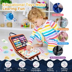 Montessori Busy Board for Toddlers 1-4 | Sensory Learning Toy Gift
