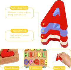 Alphabet Puzzle, Wooden Puzzles for Toddlers 3 4 5 Year Old, ABC Letter Puzzle,