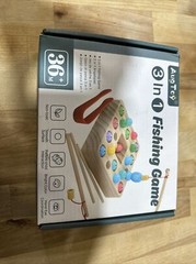 AugToy Fishing Game, Learning Fun, Hand Eye Coordination, Wooden, Ages 3 years +
