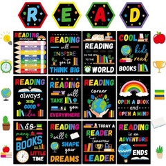 gisgfim Reading Posters for Classroom Colorful Reading Corner Bulletin Board …