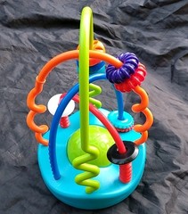 Kids II Activity Toy Sensory Play Baby Toddler Blue Green Orange Red Rings 9″
