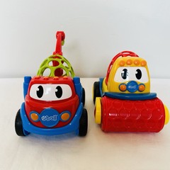 5 Pc Lot Oball Kids II Vehicles Cars Tow Truck Steam Roller Go Gripper Rattles