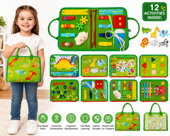 Toddler Busy Board Montessori Toys, Sensory Board Busy Book, Toys for Toddlers