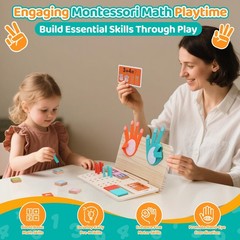 Montessori Math Learning Toy – Number Blocks, Counting Sticks, Tracing Board …