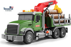 Kids Toys for 3 4 5 6 7 Years Old Boys,15″ Large Timber Truck with Loading Crane