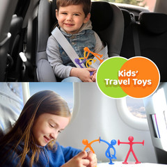 Humanoid Suction Toys 4-Pack Silicone Sensory Bath Toys for Kids Strong Suction