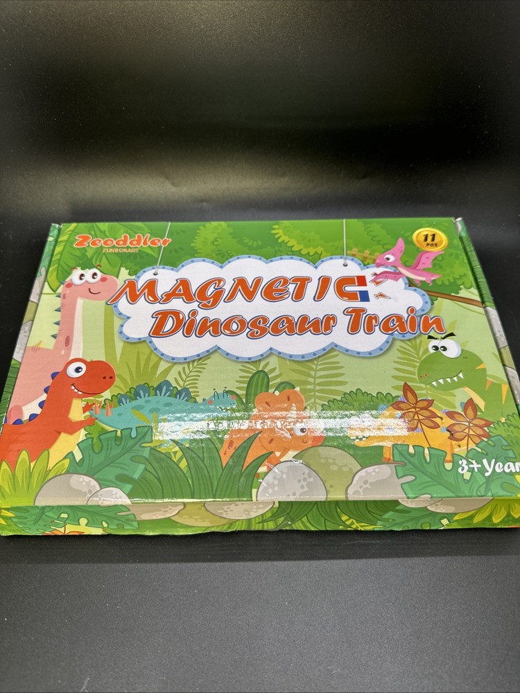 11 Pcs Magnetic Train Set Montessori Toys for Toddlers Boys Girls Wood Dinosaurs