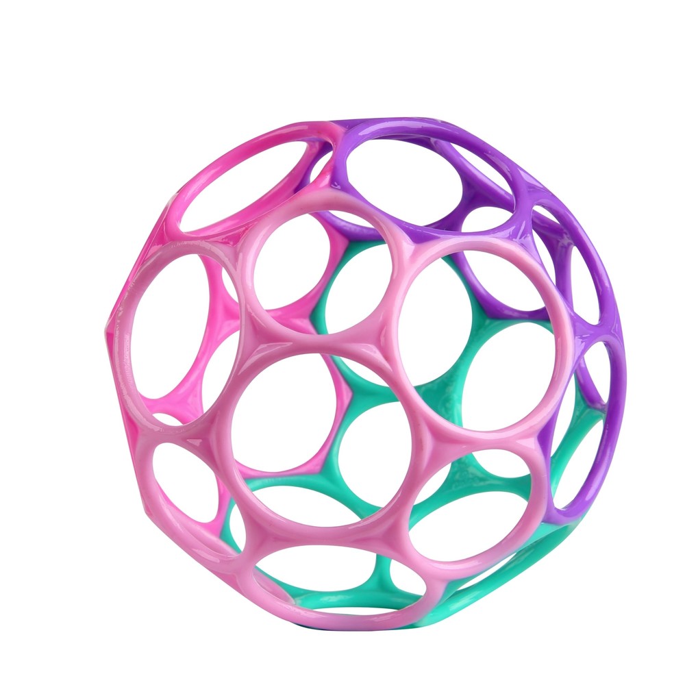 Oball Easy Grasp Classic Ball Infant Toy in Pink/Purple, Age Newborn and up. 4″