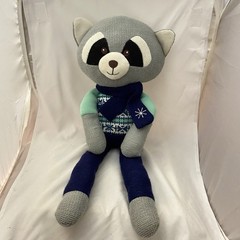 Raccoon Spark Create Imagine Lovey Plush Baby Rattle Holiday Toy 18” Fairisle