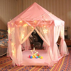 Girls Pink Princess Castle Tent Cute Playhouse Children Kids Play Tent Xmas Toys