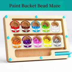 Montessori Wooden Color Sorting Toy Fine Motor Skills Educational Toddler Learni