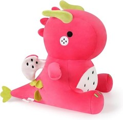 Cute Dragon Fruit Dinosaur Plush Dino Stuffed Animal Plushies 10 inch Red B