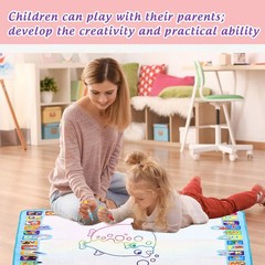 Magic Water Drawing Mat Reusable Doodle Painting Board with Pens Montessori 44+3