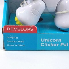 Fisher-Price Unicorn Clicker Pal Toy Rainbow White Ages 6 to 36 Months Brand New