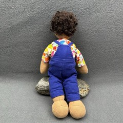 LOVEVERY Doll Avery Blue Overall Plush Baby Gender Neutral 13″ Tall *defect*