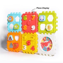Activity Cube Shape Sorter Baby Color Recognition Development Montessori Toy