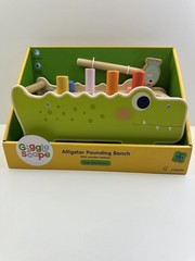 Gigglescape Alligator Pounding Bench Push & Pull w/ Wooden Hammer Toy 18+ Months