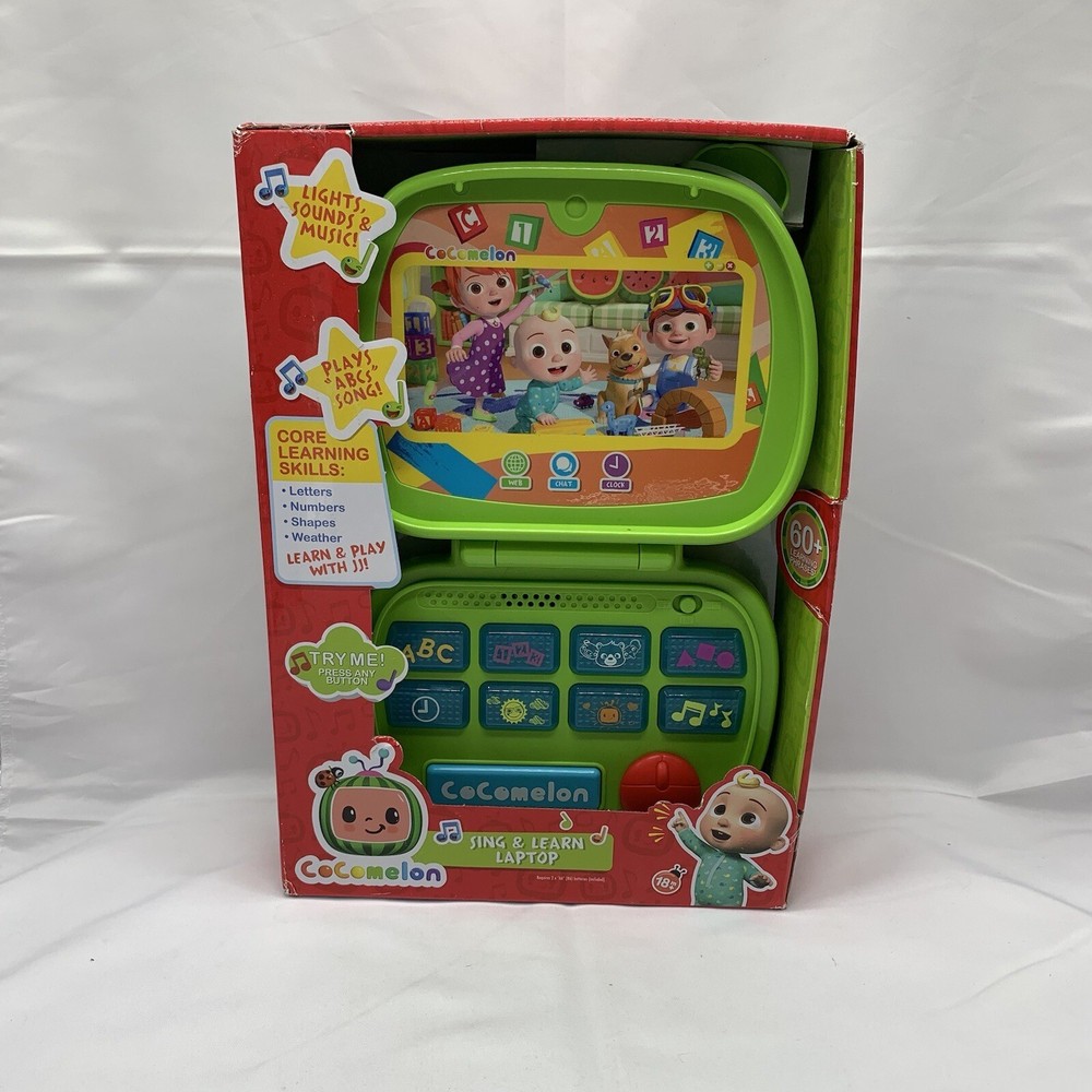COCOMELON Sing & Learn Laptop Learning Toy Kids Games Letters Numbers Shapes NEW